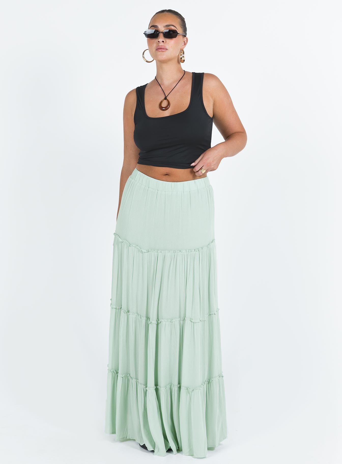 Miriah Maxi Skirt Sage - Image 2