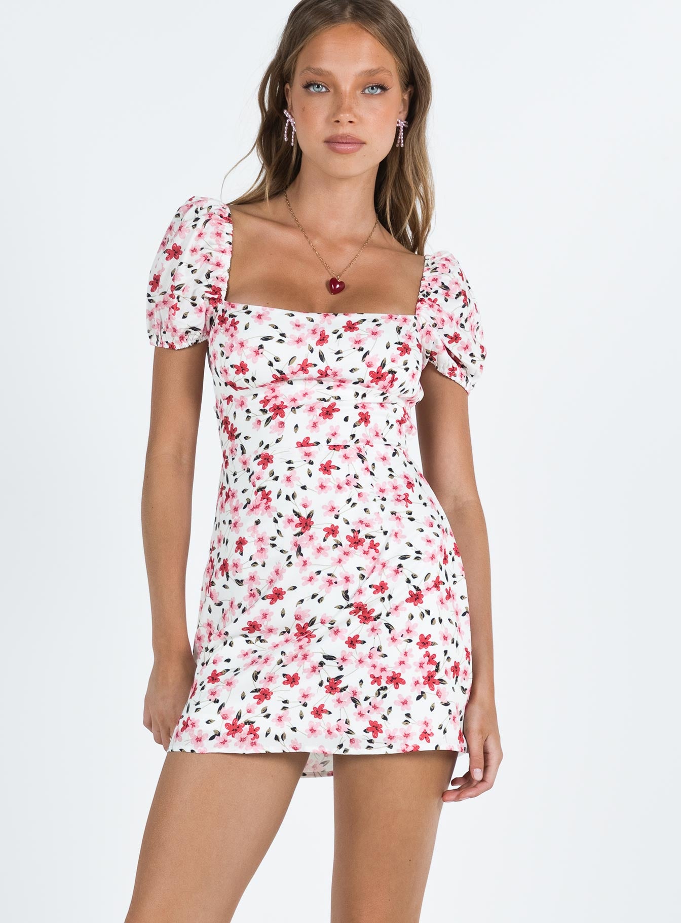 Havena Mini Dress White / Floral - Image 2
