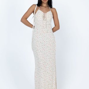 Delilah Maxi Dress White Multi