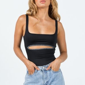 Halse Bodysuit Black