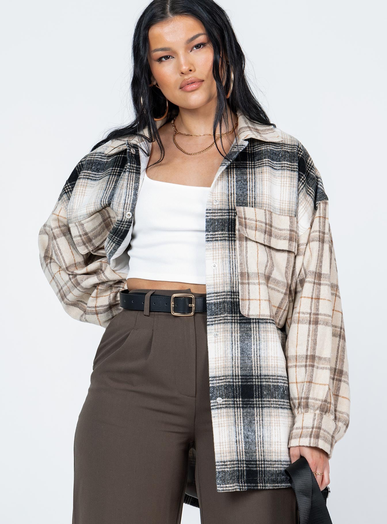 Myley Shirt Beige Multi - Image 2