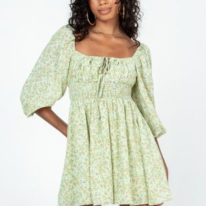 Evelyn Long Sleeve Mini Dress Multi