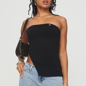 Chardonay Strapless Top Black