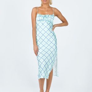 Kirra Midi Dress Green / Blue
