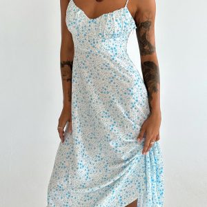 Amara Midi Dress Blue Multi