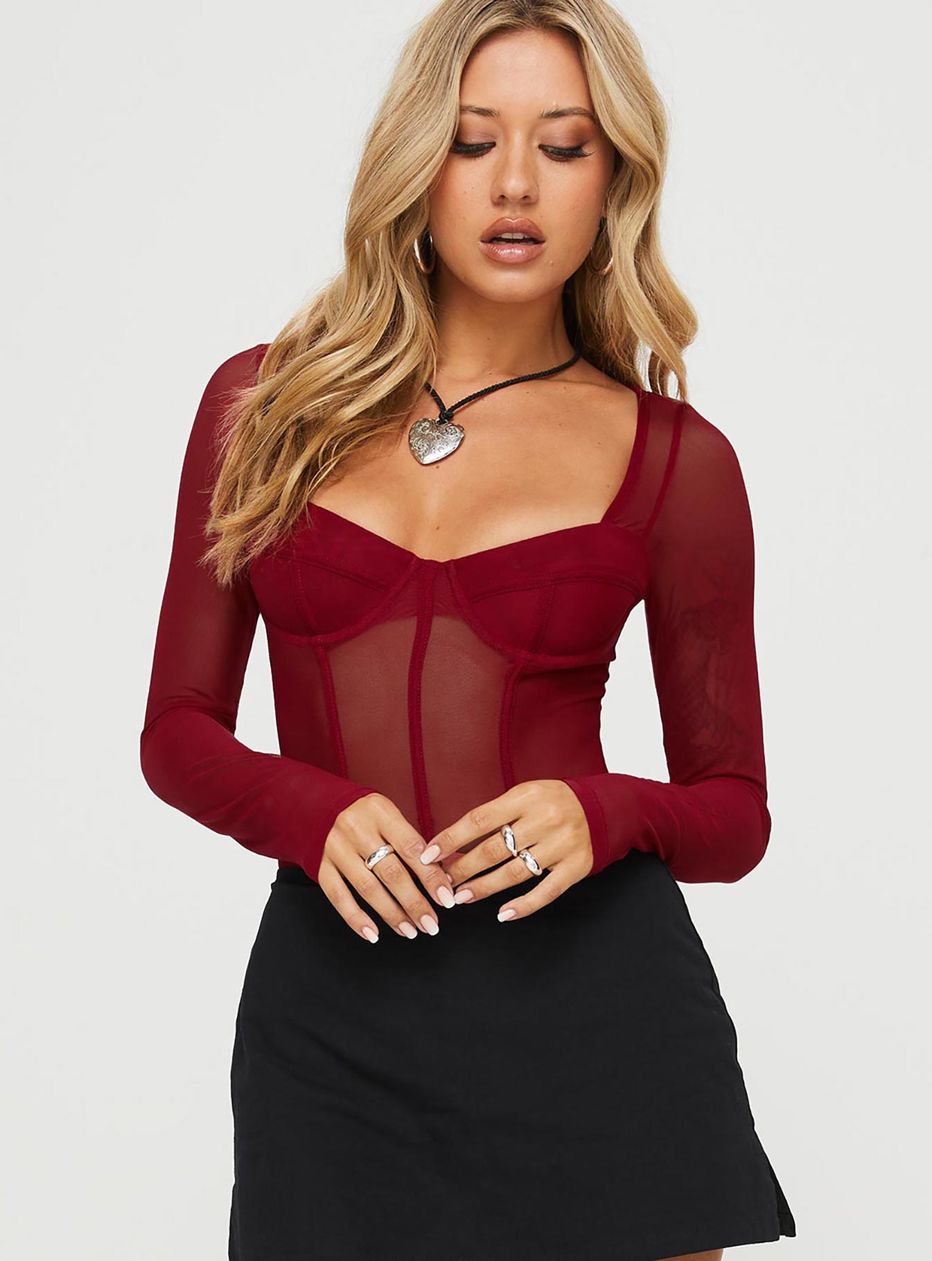 Leonie Bodysuit Burgundy - Image 2