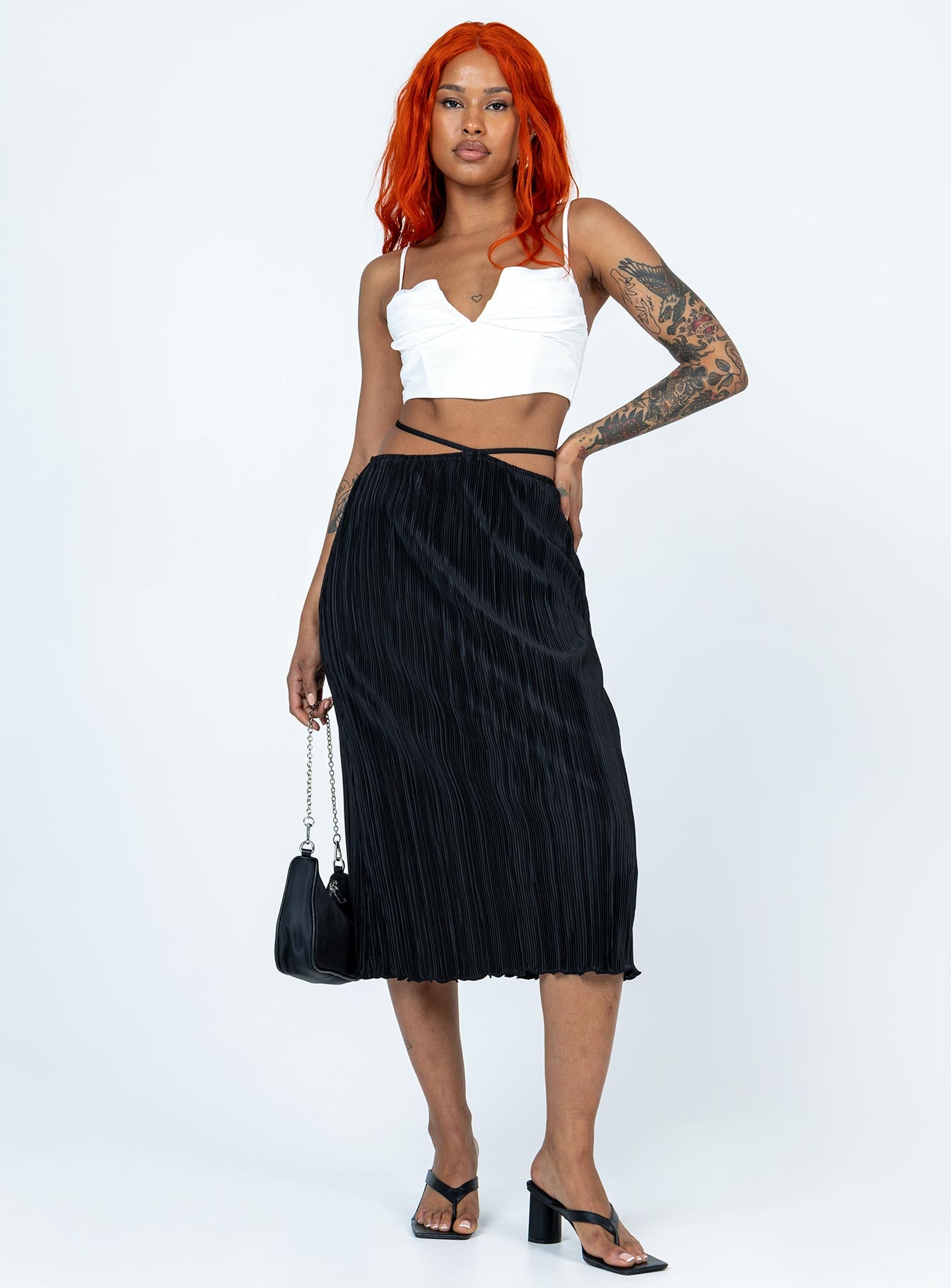 Blanca Midi Skirt Black - Image 2