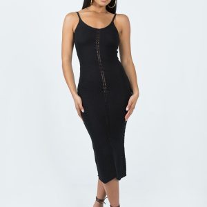 Abigail Midi Dress Black