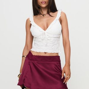 For Me Mini Skirt Burgundy