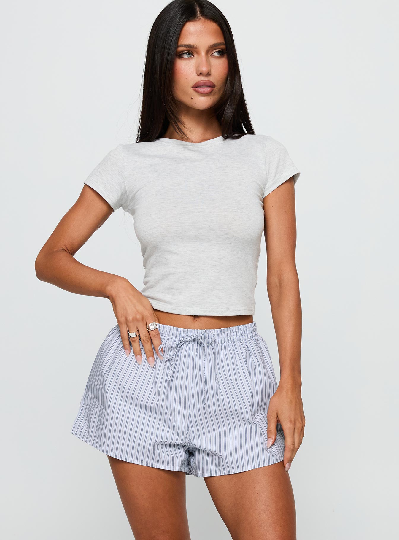 Nautique Drawstring Shorts Blue Stripe - Image 2