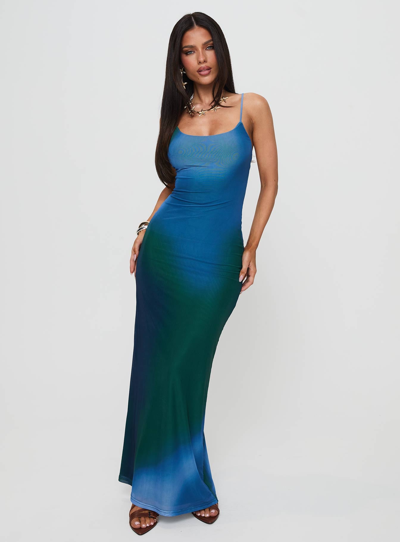 Amoret Maxi Dress Blue / Green - Image 2