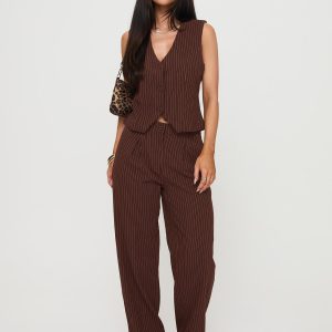 That Sweet Set Brown Pinstripe
