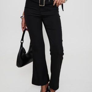 Gabrielli Belted Pant Black