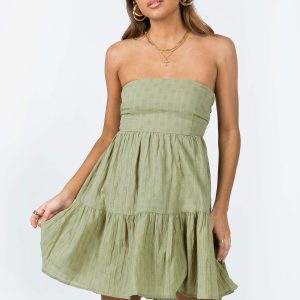 Love Affair Mini Dress Green