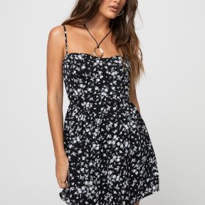 Mckilah Mini Dress Black Floral