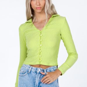 Emmaline Long Sleeve Top Green