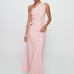 Wanna Dance Asymmetrical Set Pink Stripe