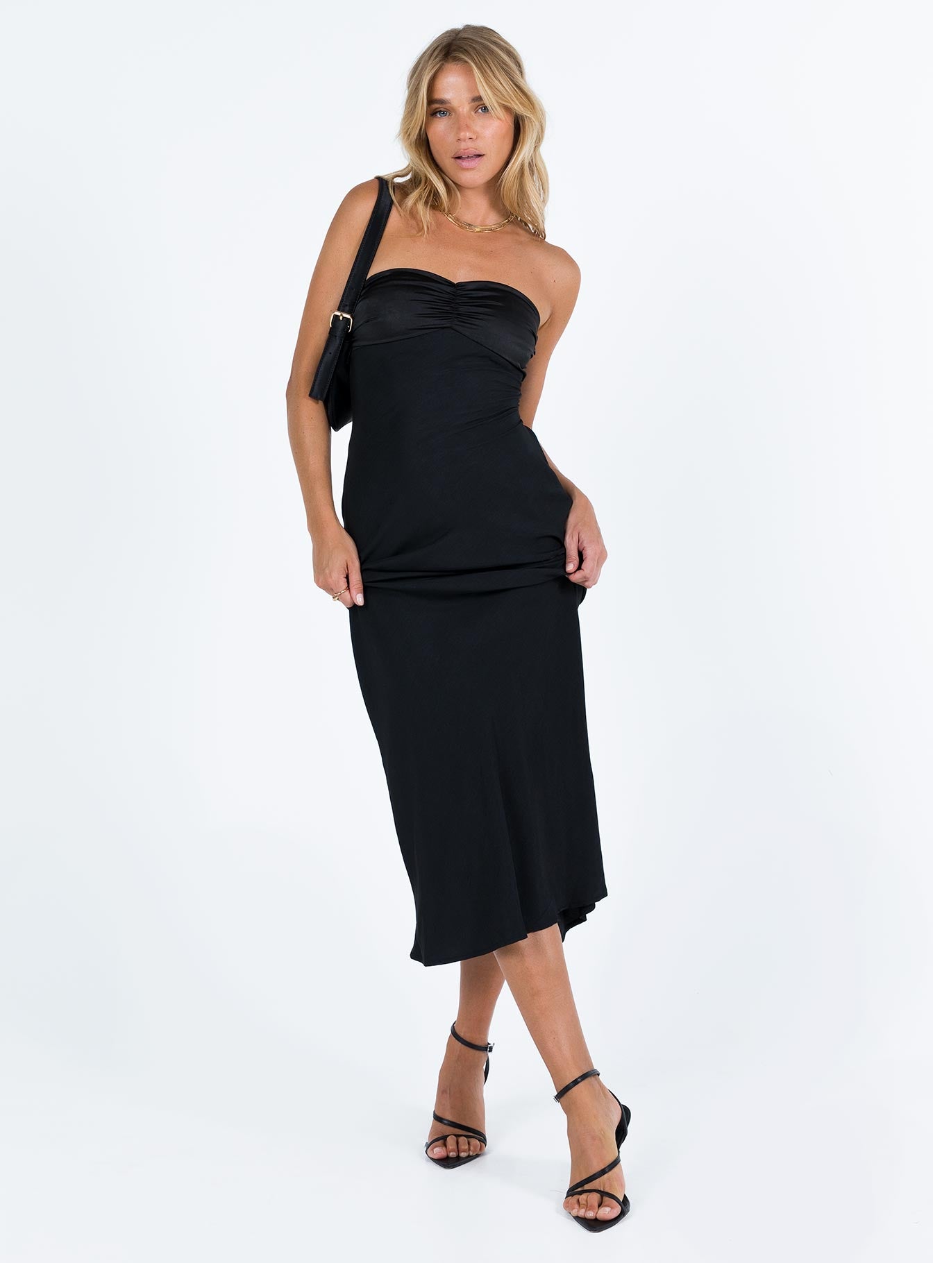 Abeila Midi Dress Black - Image 2
