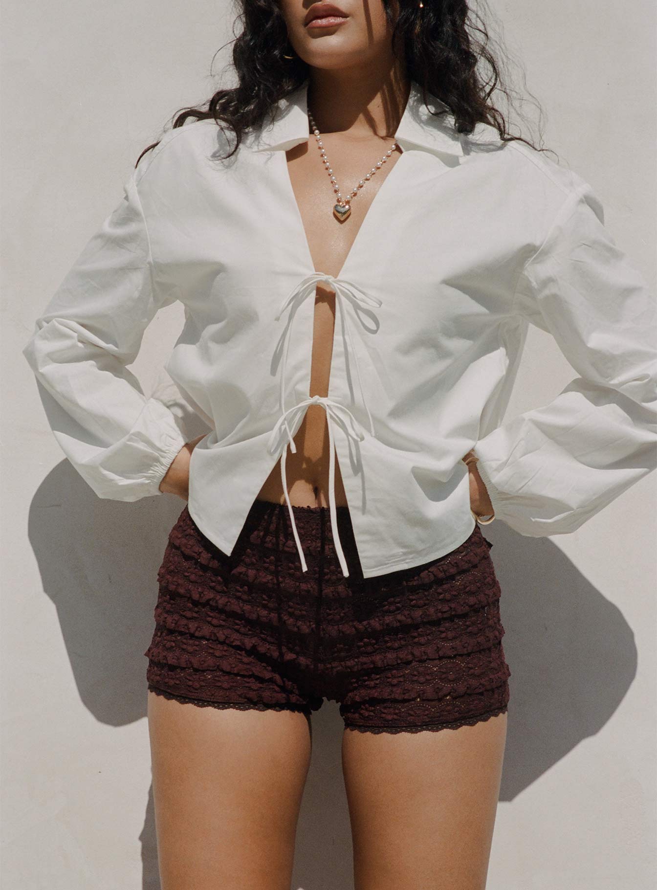 Rinon Long Sleeve Top White - Image 8