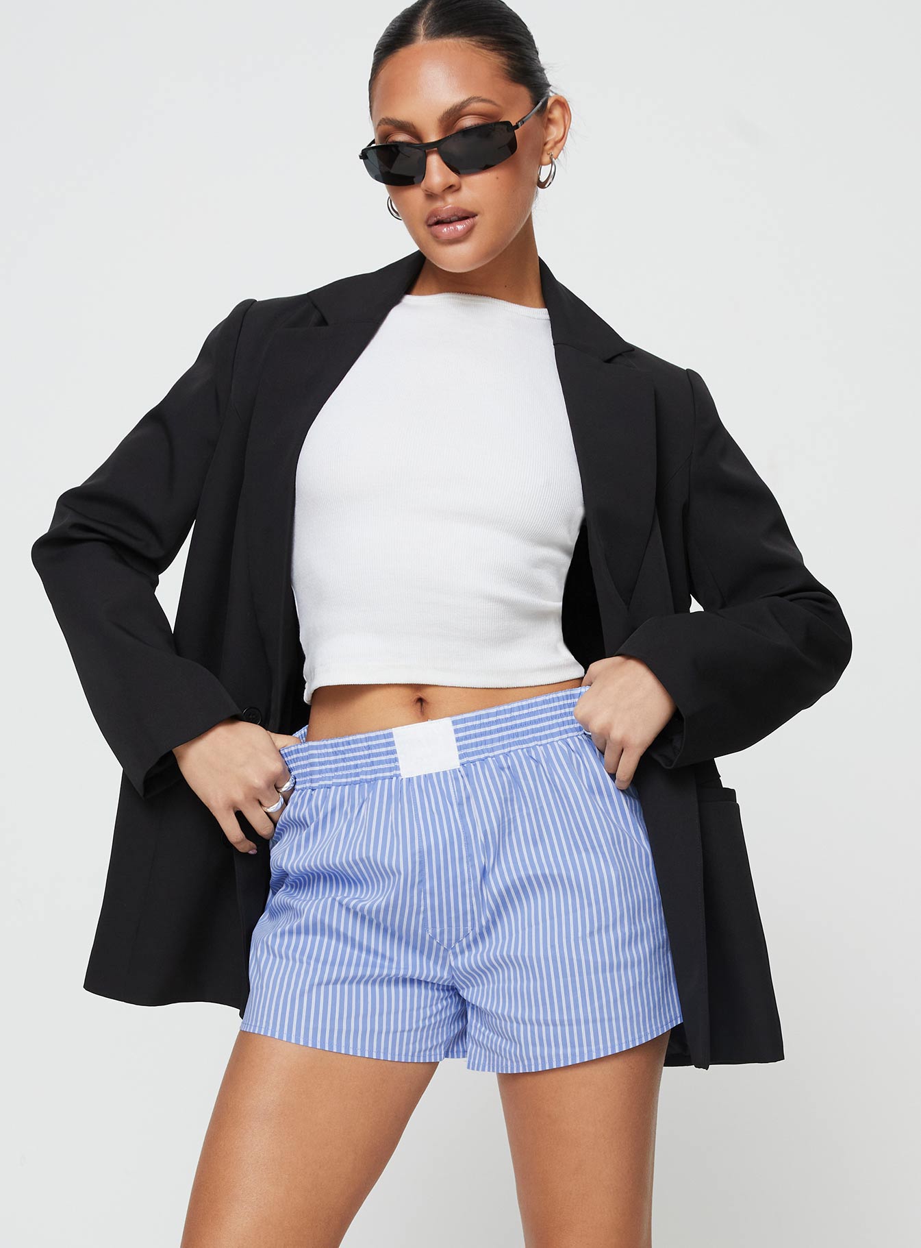 Cobain Shorts Blue Stripe - Image 7