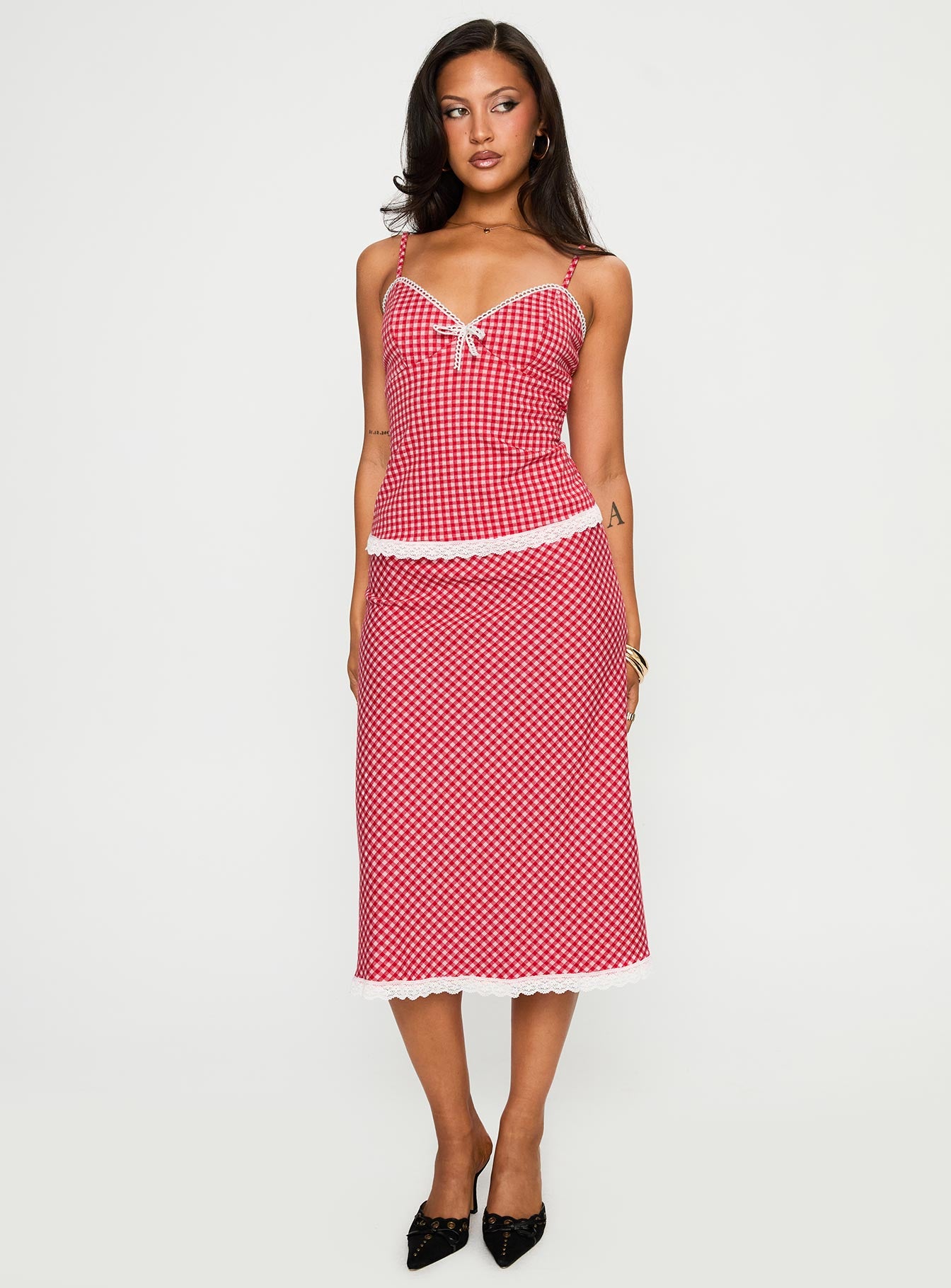 Love In London Set Red Check - Image 2