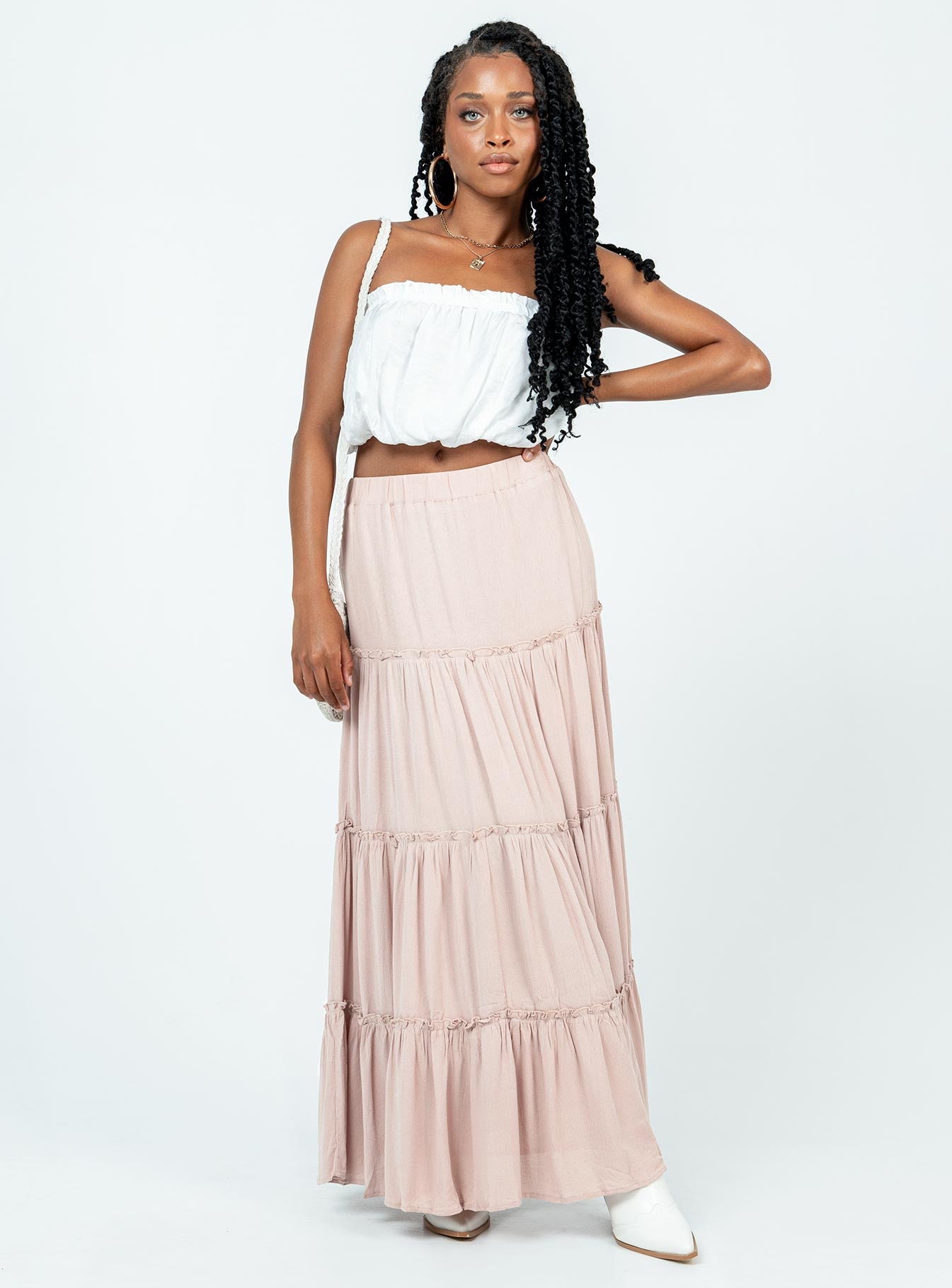 Miriah Maxi Skirt Beige - Image 2