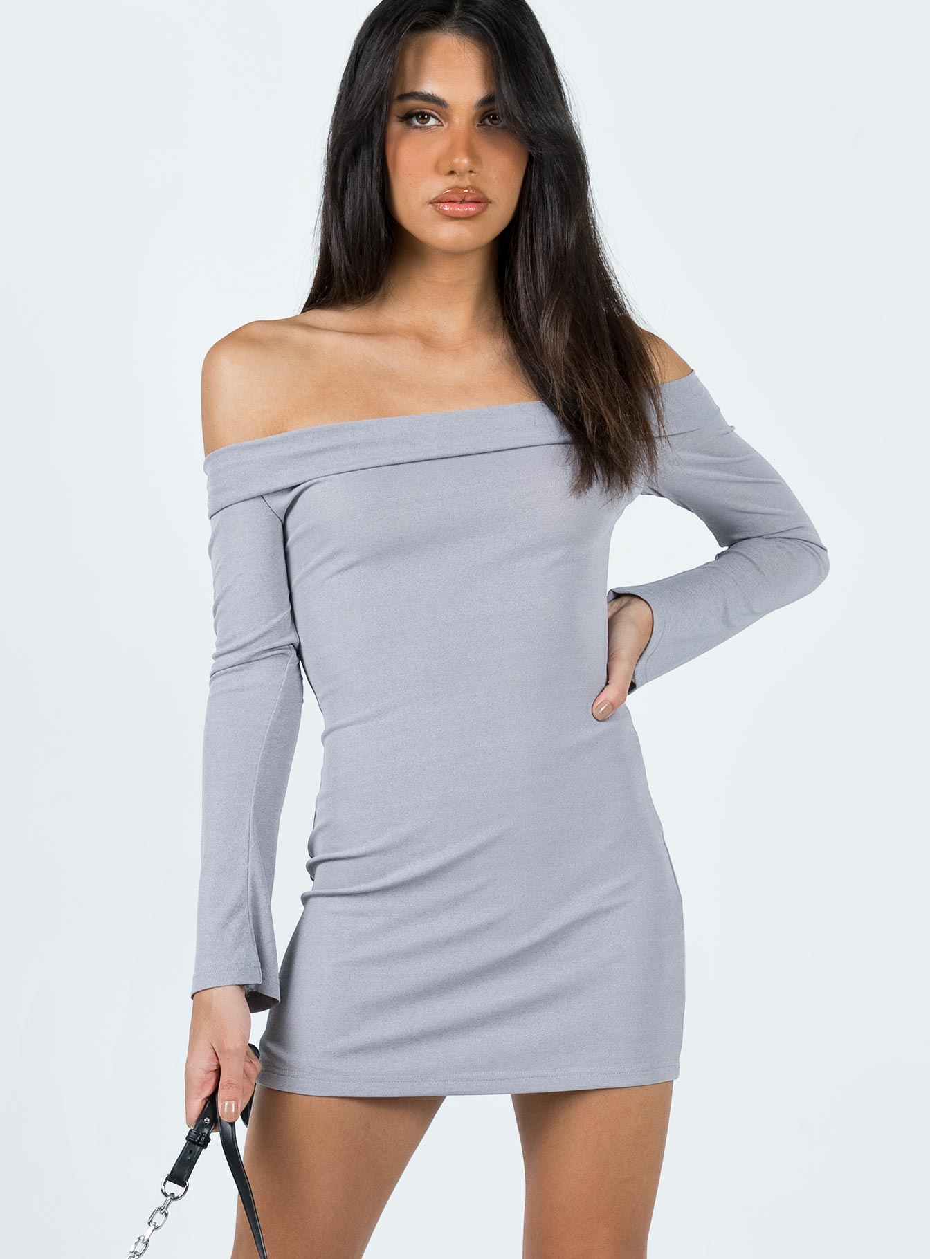 Anya Mini Dress Grey - Image 2