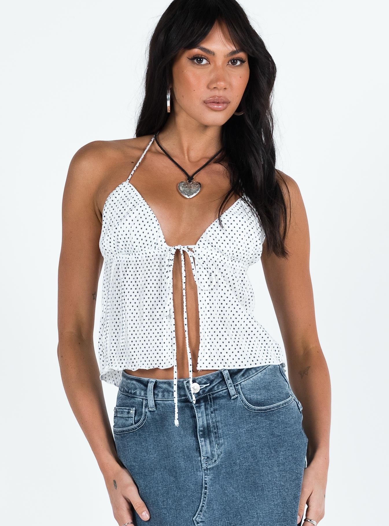 Chantria Top White Polka Dot - Image 2