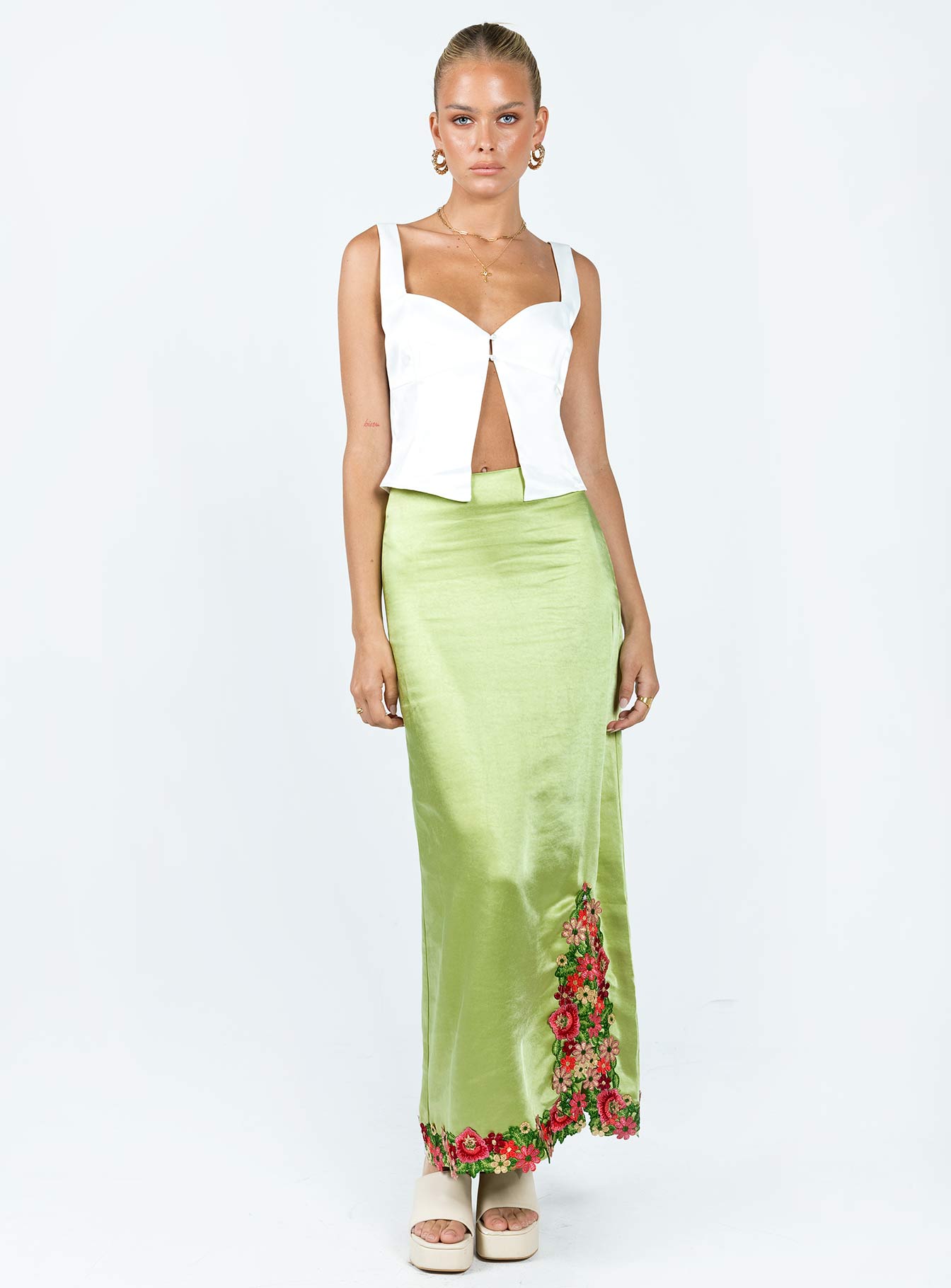 Kenzie Maxi Skirt Green