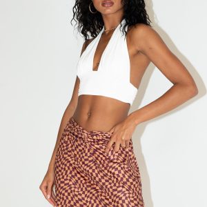 Meredith Swirl Wrap Mini Skirt