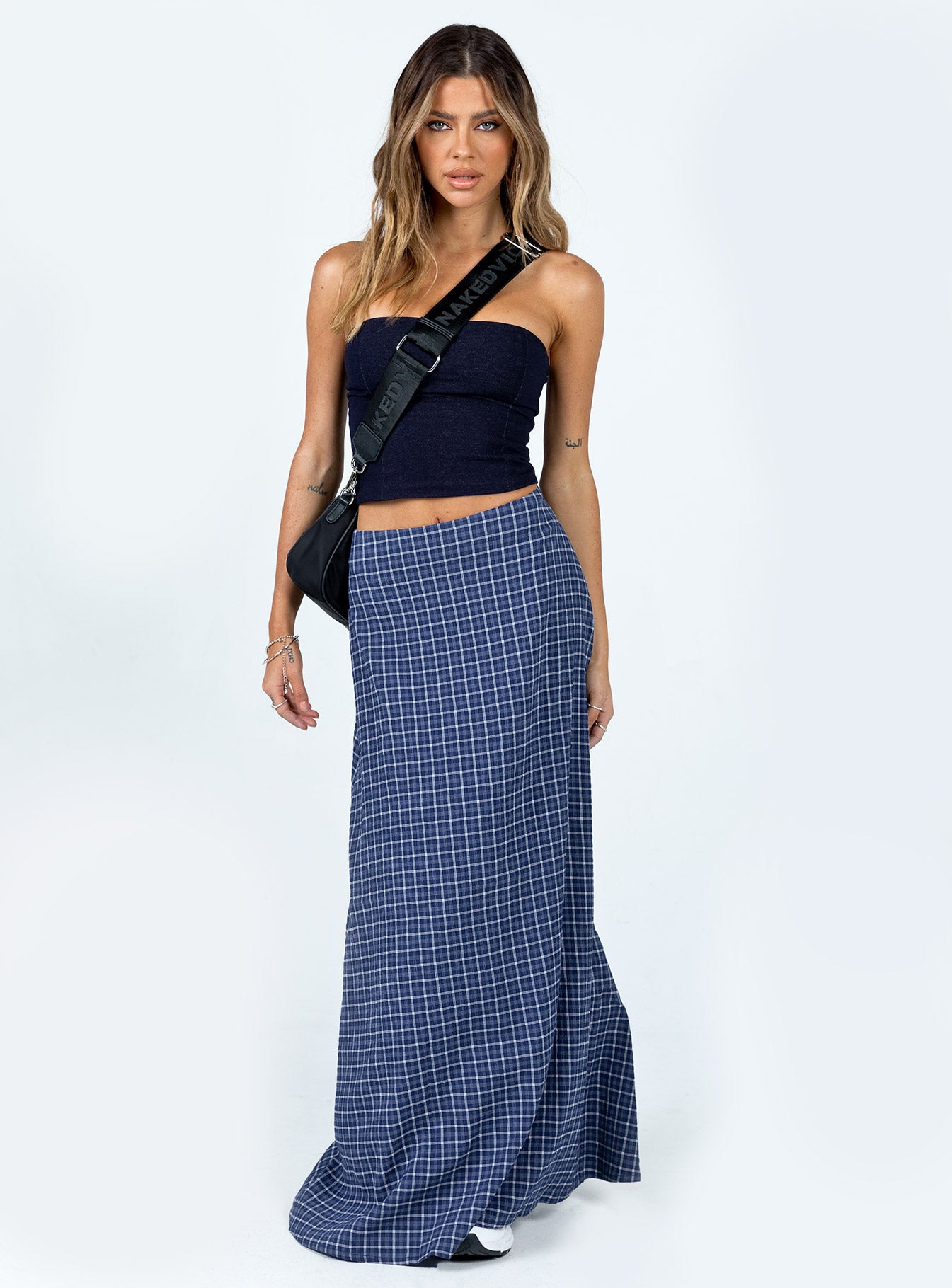 Janee Maxi Skirt Navy - Image 2
