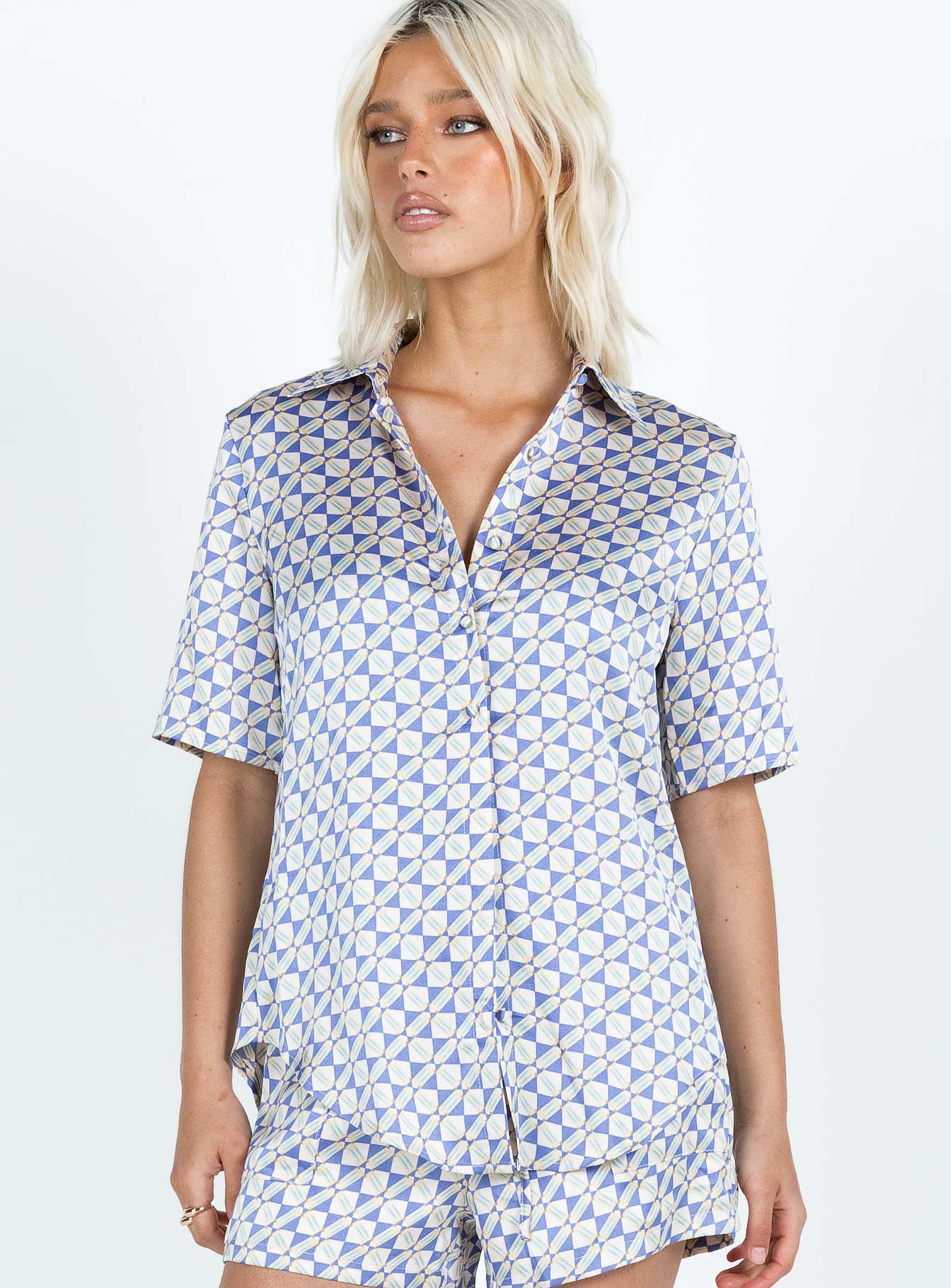 Ziggy Short Sleeve Shirt Blue - Image 2