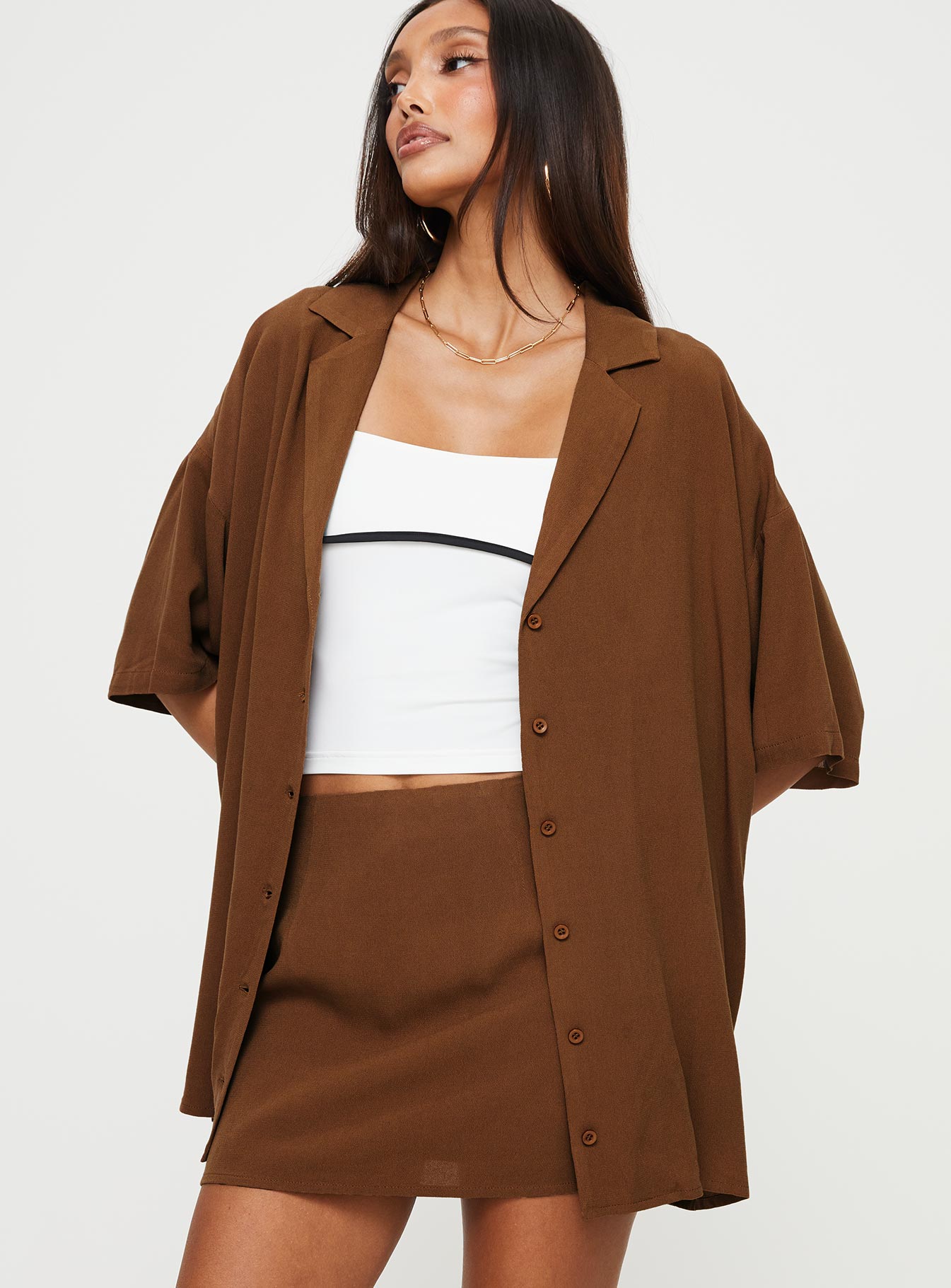 Caraliia Shirt Brown - Image 2