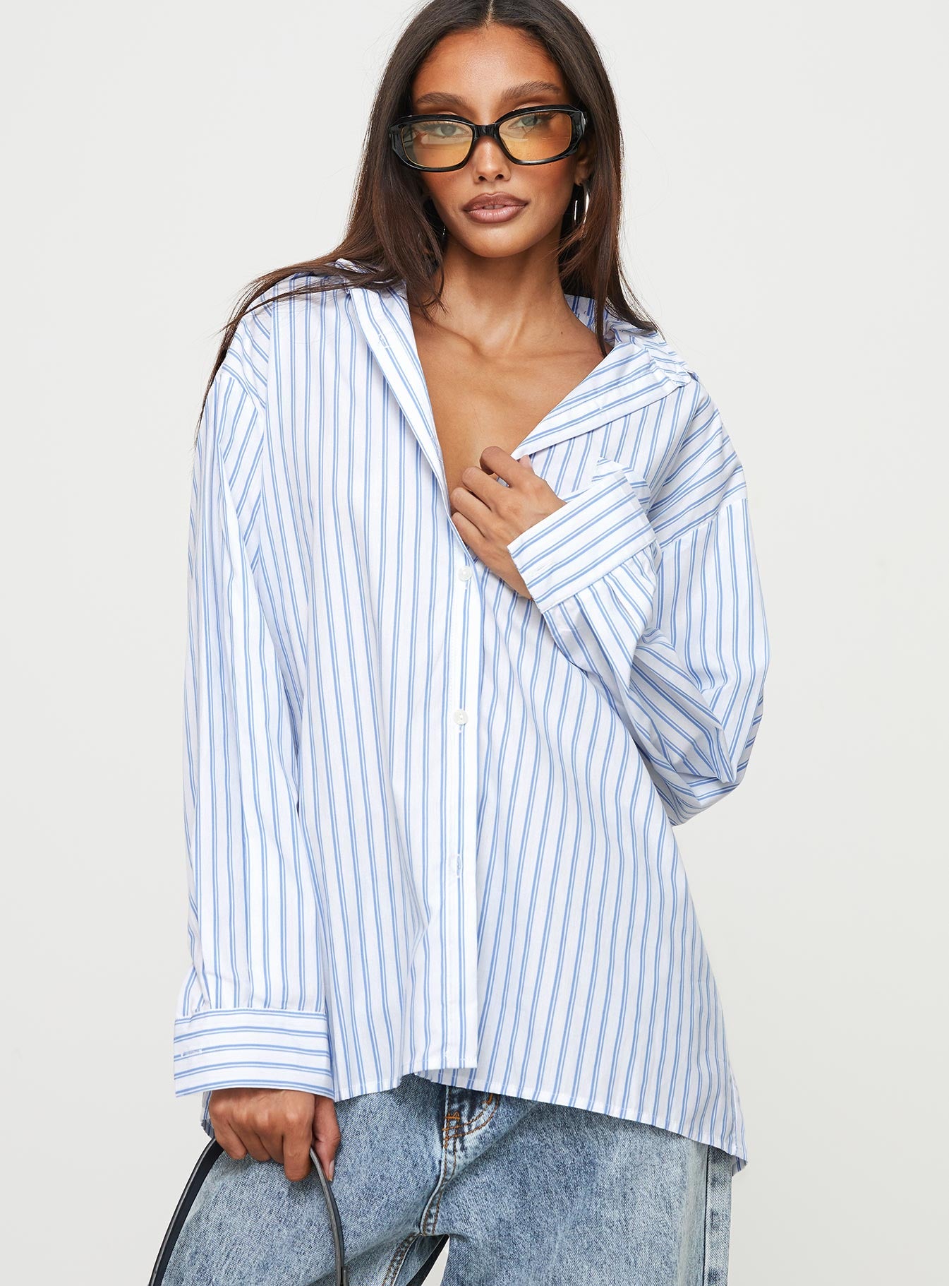 Laverne Stripe Shirt Blue / White - Image 2