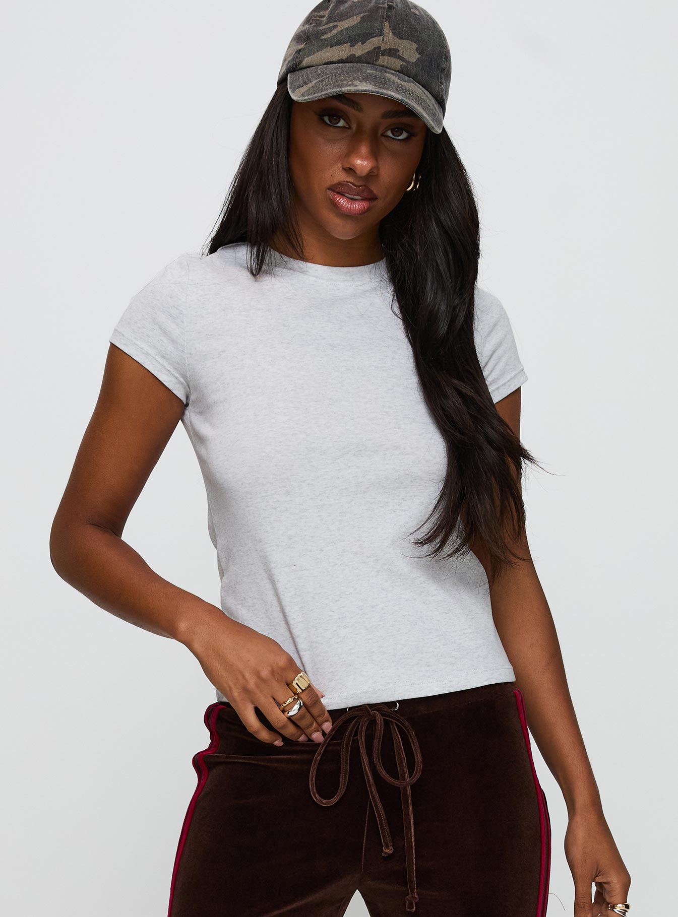 Prestige Longline Baby Tee Grey - Image 2