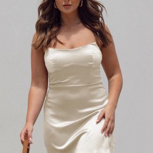 Belli Strapless Mini Dress Champagne