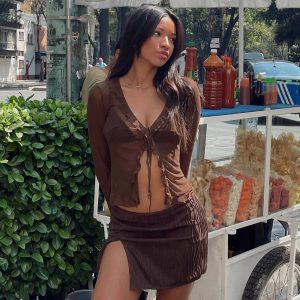 Cambor Mini Skirt Brown