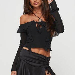 Molins Off The Shoulder Top Black