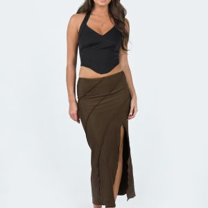 Erika Midi Skirt Brown