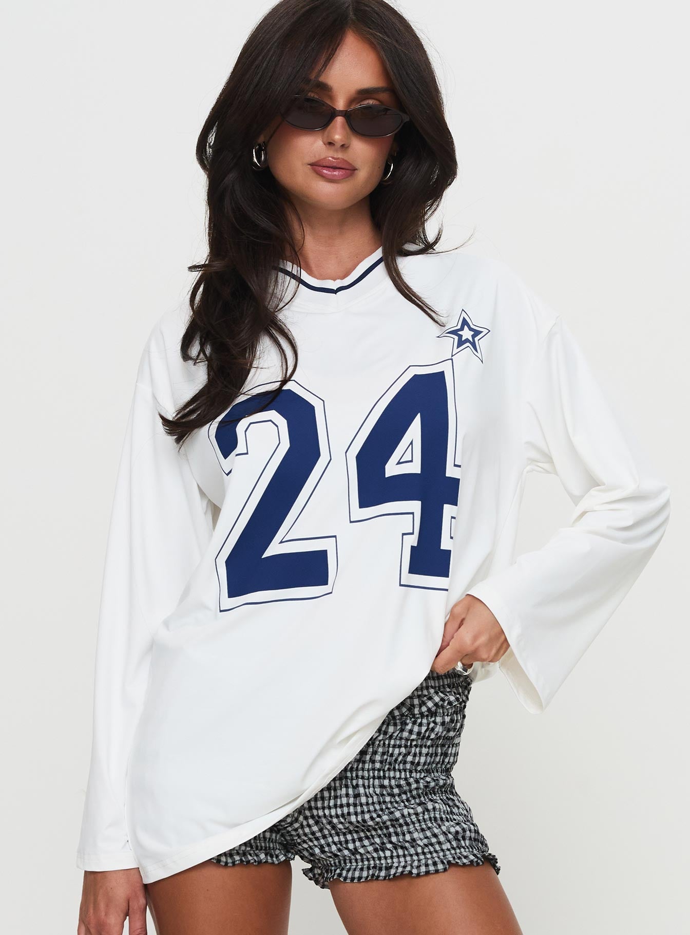 Star Player Long Sleeve Top White - Image 2
