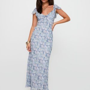 Dahleia Maxi Dress Blue Paisley