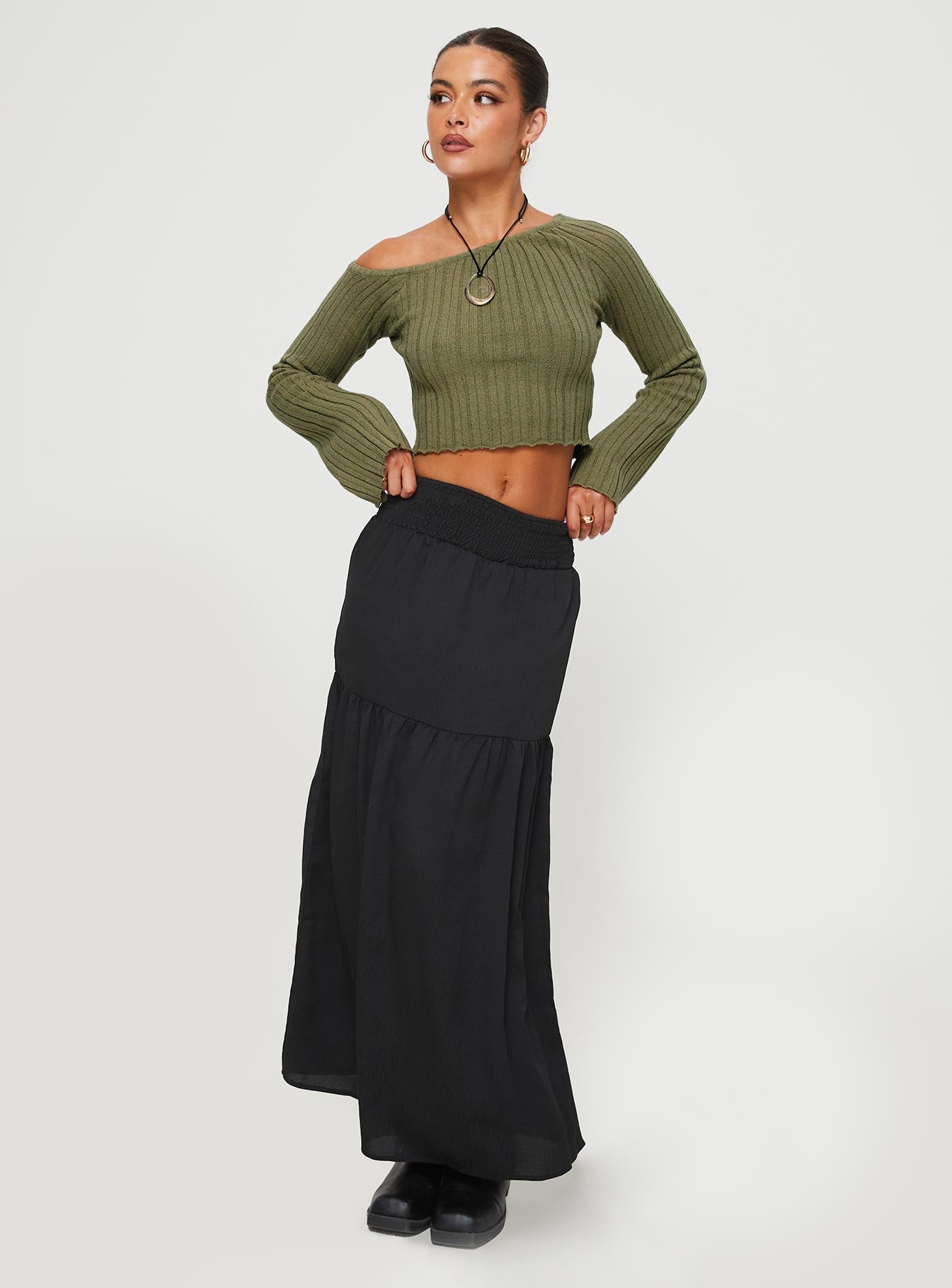 Dion Maxi Skirt Black - Image 2