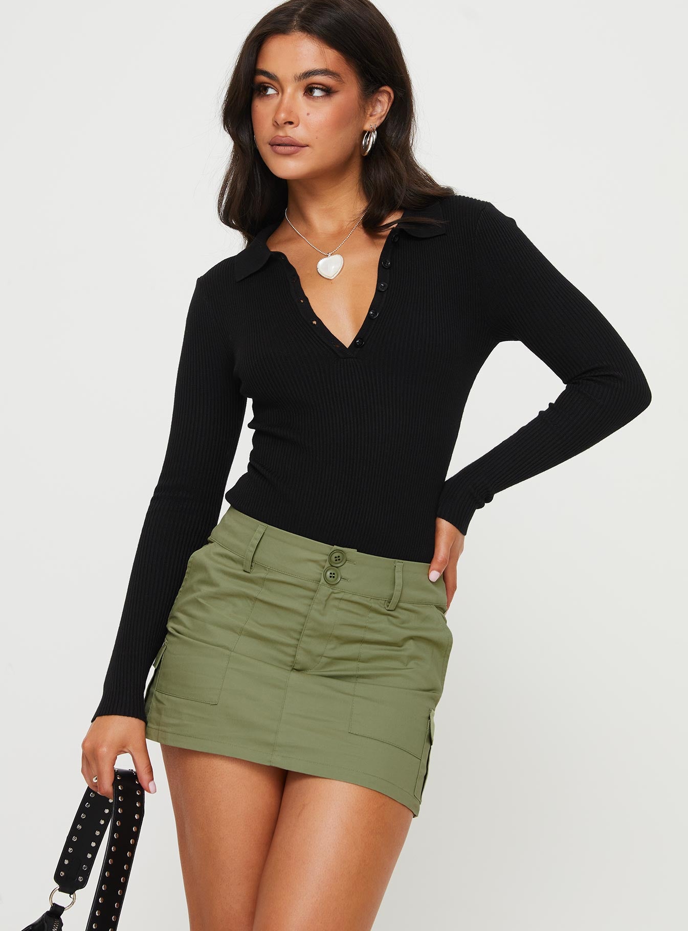 Jameson Mini Skirt Green - Image 2