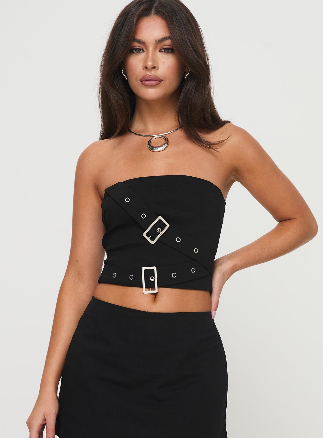 Haliman Strapless Top Black - Image 2