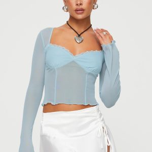 Judeth Long Sleeve Top Blue