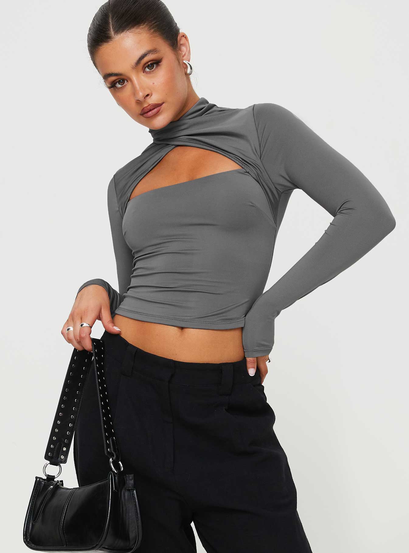 Ganz Long Sleeve Top Grey - Image 2