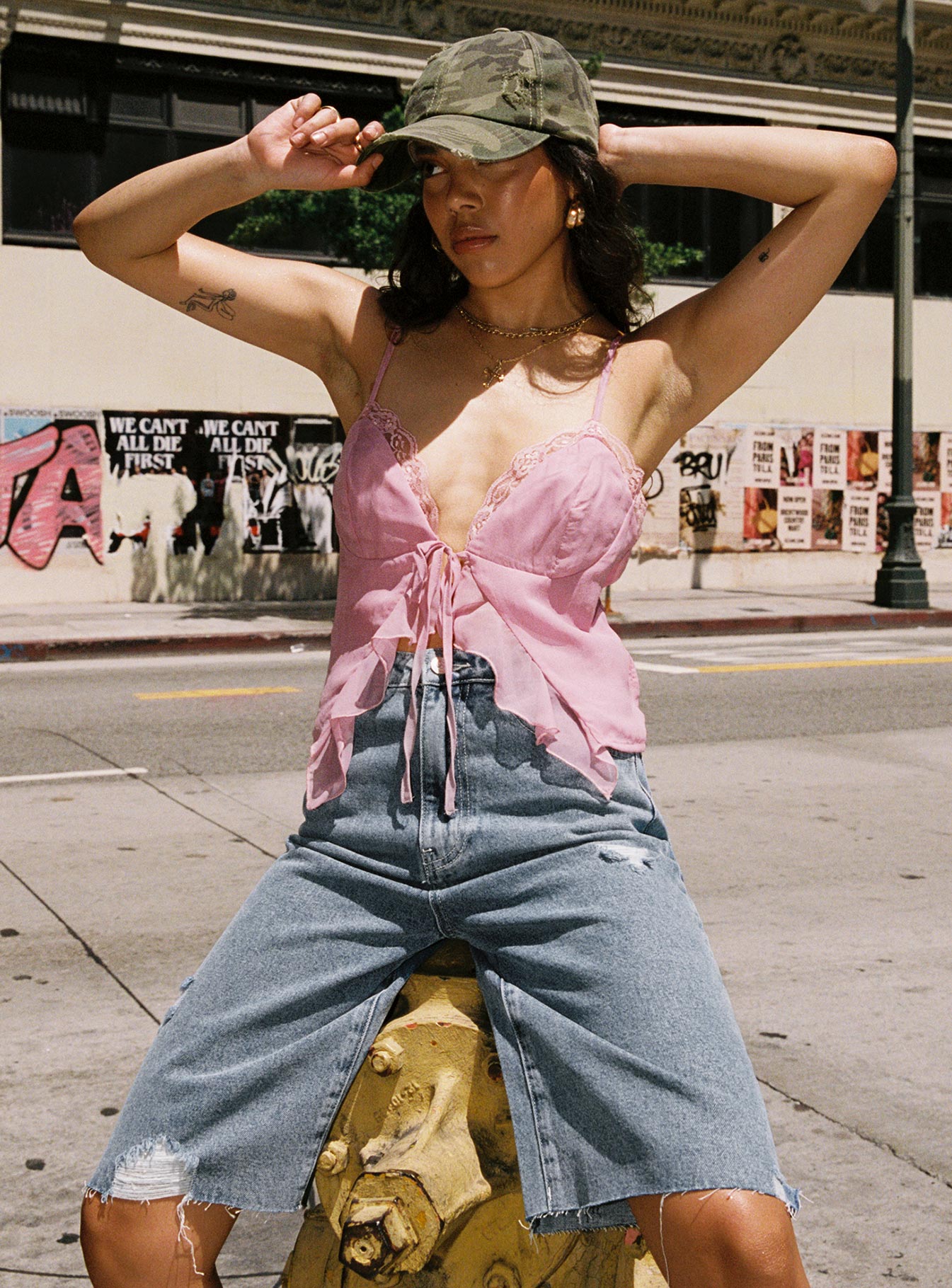 Lexfield Denim Shorts Light Wash - Image 10