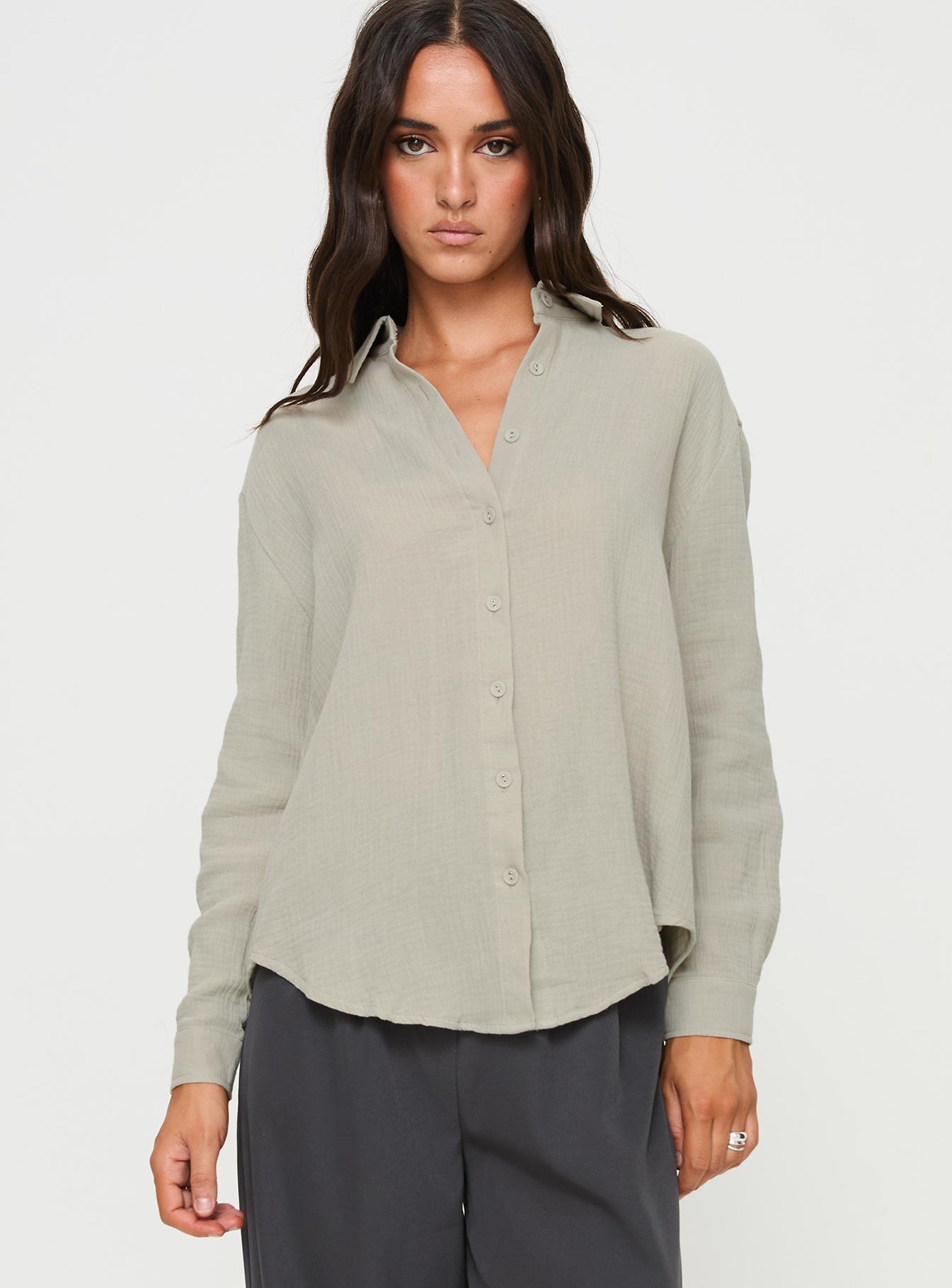 Mahalia Shirt Light Grey - Image 2