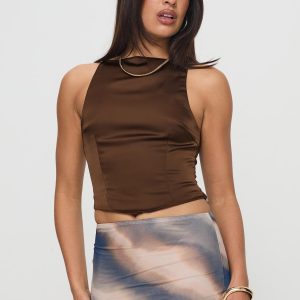 Ashali Top Dark Brown