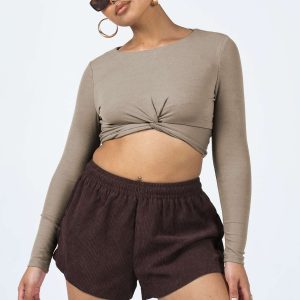 Beach House Shorts Cord Brown